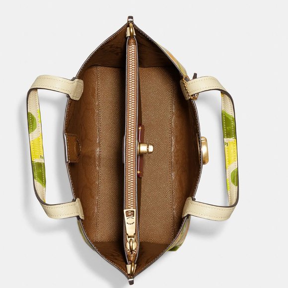 🌸🌿 Coach Willow Tote 24 With Floral Print - Picture 6 of 14